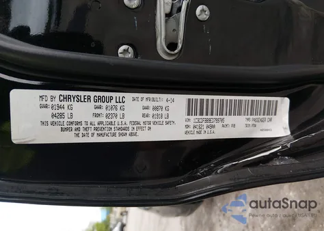 2014 Dodge Dart Sxt z USA, uszkodzony, nr VIN 1C3CDFBB9ED799705